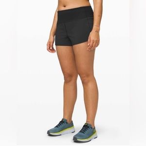 Lululemon Black Speed Up Shorts/High Rise 2.5” Inseam - Size 8